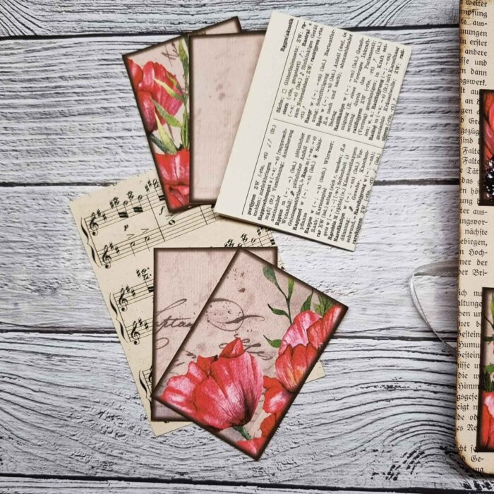 Handgefertigtes "Mohnblumen Folio" – Bild 8