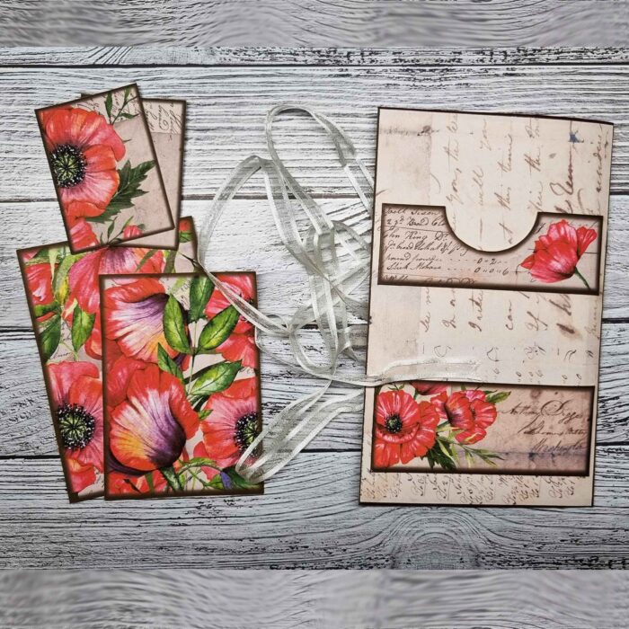Handgefertigtes "Mohnblumen Folio" – Bild 3