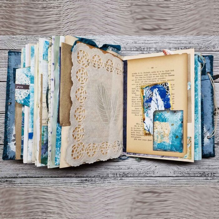 Handgefertigtes Junk Journal "Oachkatzl's Wintertale" – Bild 15