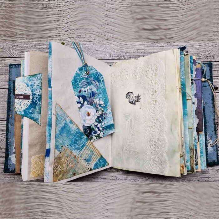 Handgefertigtes Junk Journal "Oachkatzl's Wintertale" – Bild 17