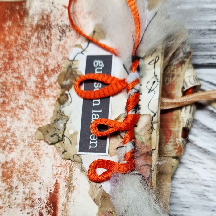Handgefertigtes Junk Journal "Orange Scrappy" – Bild 5