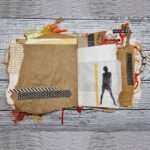 Handgefertigtes Junk Journal "Orange Scrappy" – Bild 8