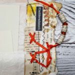 Handgefertigtes Junk Journal "Orange Scrappy" – Bild 9