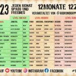 Freebie! 12 Monate - 12 Zines Promptliste (deutsch) [Digital]