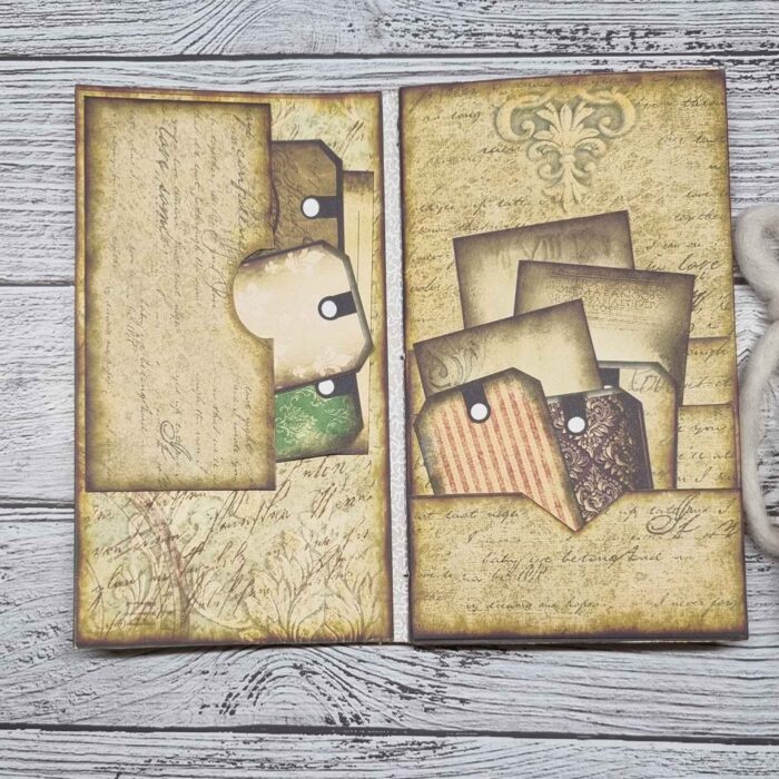 Handgefertigtes "Vintage Tag Folio" – Bild 7