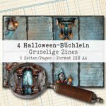 4 Halloween-Büchlein, Zines, 6 Seiten + Faltanleitung [Digital] – Bild 2