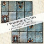 4 Halloween-Büchlein, Zines, 6 Seiten + Faltanleitung [Digital] – Bild 4