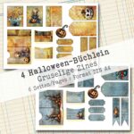 4 Halloween-Büchlein, Zines, 6 Seiten + Faltanleitung [Digital] – Bild 5