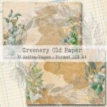 Greenery Old Paper, Hintergrund Set, 10 Seiten [Digital] – Bild 7