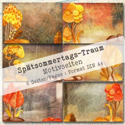 Spätsommertags-Traum, Motivpapier, 6 Seiten [Digital]