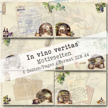 In vino veritas, Hintergrundpapier, 6 Seiten [Digital]
