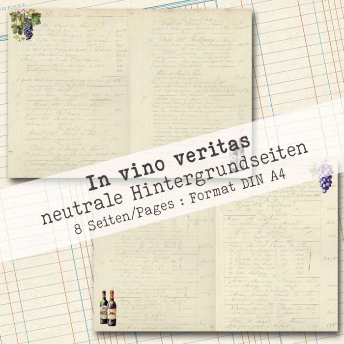 In vino veritas, neutrales Hintergrundpapier, 8 Seiten [Digital] – Bild 6
