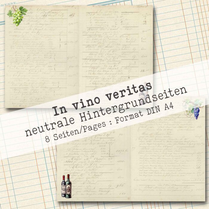 In vino veritas, neutrales Hintergrundpapier, 8 Seiten [Digital] – Bild 5