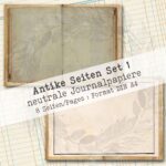 Antikes Papier, Set 1, neutrales Hintergrundpapier, 8 Seiten [Digital] – Bild 5