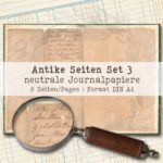 Antikes Papier, Set 3, neutrales Hintergrundpapier, 8 Seiten [Digital] – Bild 2