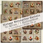 Vintage Weihnachts-Kacheln, 120 Motive, 50 Seiten [Digital] – Bild 3
