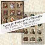Vintage Weihnachts-Kacheln, 120 Motive, 50 Seiten [Digital] – Bild 4
