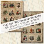 Vintage Weihnachts-Kacheln, 120 Motive, 50 Seiten [Digital] – Bild 5