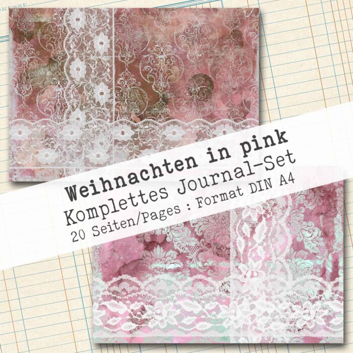 Weihnachten in pink, komplettes Journal-Set, 20 Seiten [Digital] – Bild 8