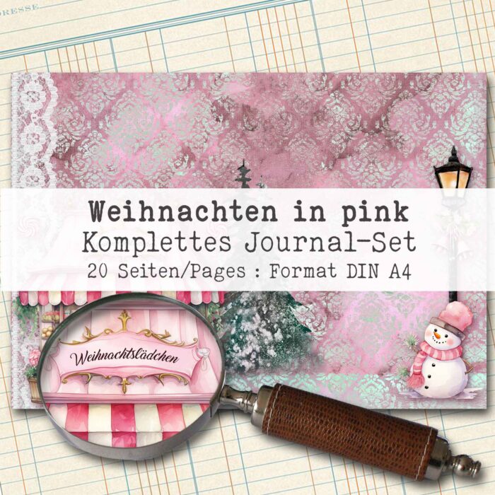 Weihnachten in pink, komplettes Journal-Set, 20 Seiten [Digital] – Bild 2