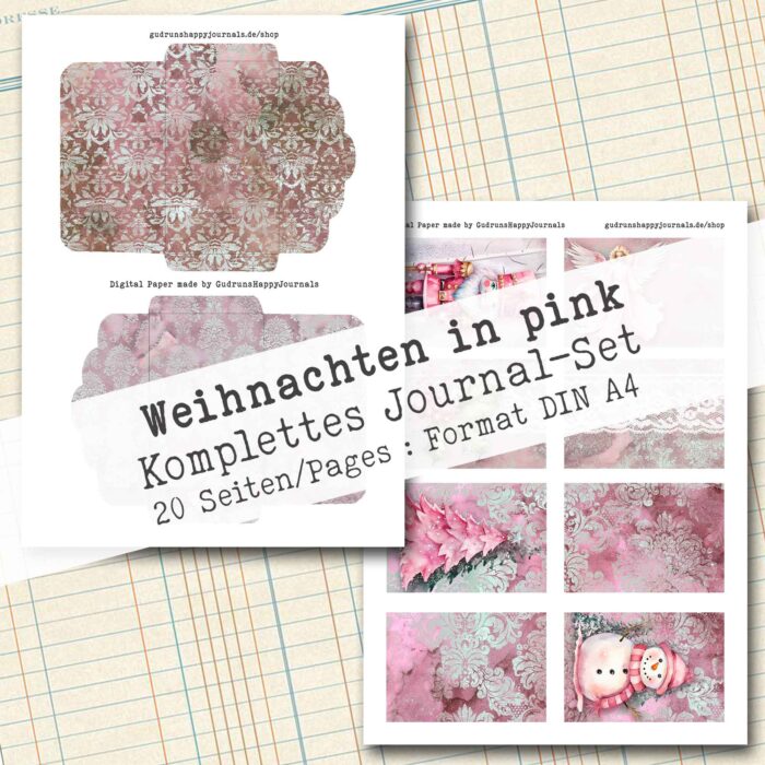 Weihnachten in pink, komplettes Journal-Set, 20 Seiten [Digital] – Bild 11