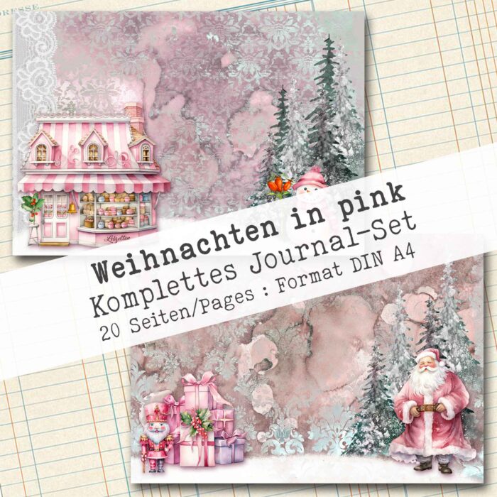 Weihnachten in pink, komplettes Journal-Set, 20 Seiten [Digital] – Bild 5