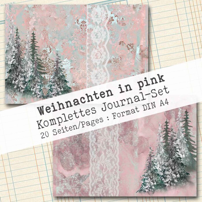 Weihnachten in pink, komplettes Journal-Set, 20 Seiten [Digital] – Bild 6