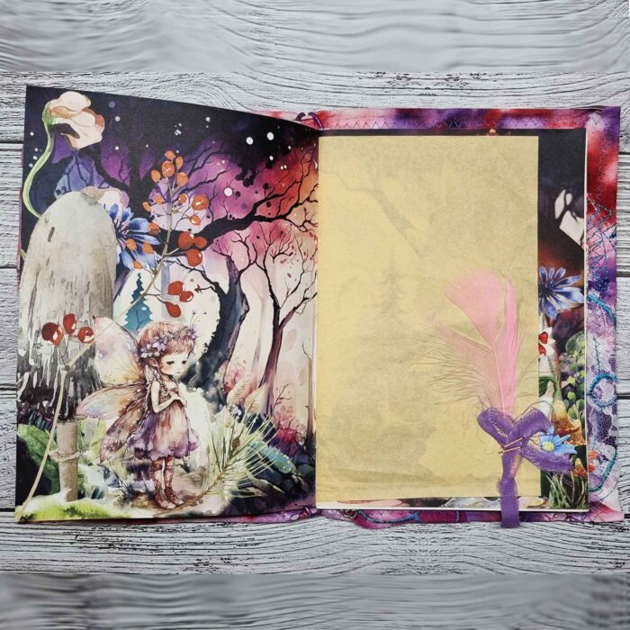 Handgefertigtes großes Junk Journal "Woodland Fairies" – Bild 8