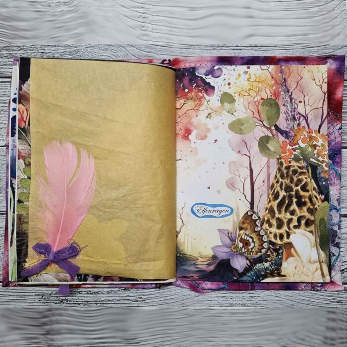 Handgefertigtes großes Junk Journal "Woodland Fairies" – Bild 6